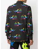 long-sleeved skull print shirt