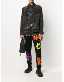 long-sleeved skull print shirt