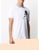 camouflage skull-print polo shirt