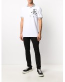 camouflage skull-print polo shirt