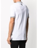 camouflage skull-print polo shirt