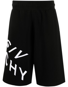 embroidered logo casual shorts