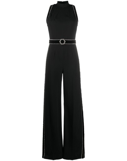 embellished trim jumpsuit