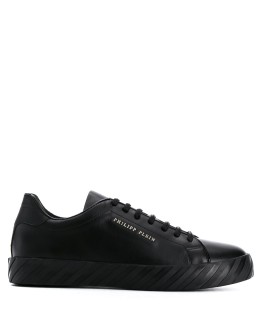 low-top leather sneakers