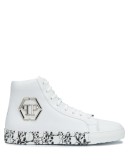 skull-print high-top sneakers
