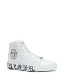 skull-print high-top sneakers