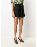belted high-waisted shorts