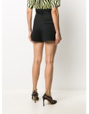 belted high-waisted shorts
