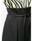 belted high-waisted shorts