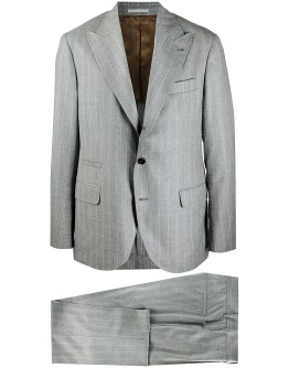 striped two-piece suit 