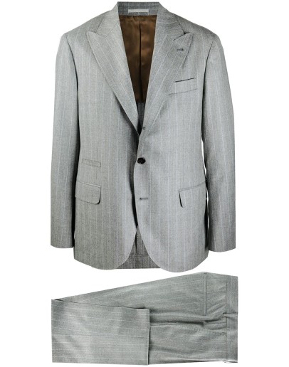 striped two-piece suit 