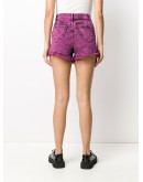 acid wash denim shorts