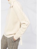 tie effect roll neck jumper