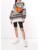 repeat logo bike shorts