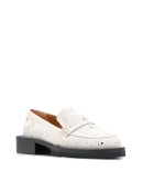 studded denim loafers