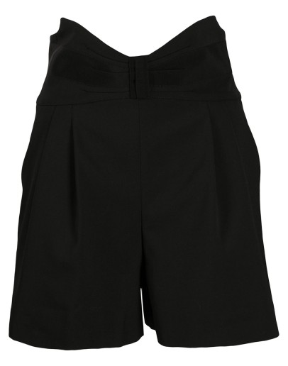 tuxedo bow detail high-waisted shorts