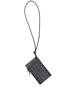 Intrecciato leather iPhone wallet