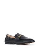 T logo loafers