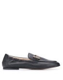 T logo loafers