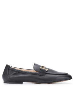 T logo loafers