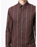 long sleeve striped print shirt