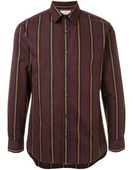long sleeve striped print shirt