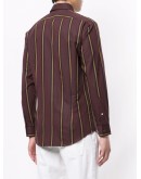 long sleeve striped print shirt