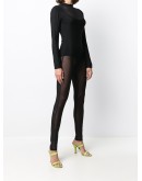 sheer zip-up jumpsuit