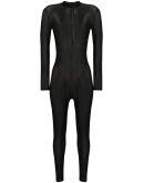 sheer zip-up jumpsuit
