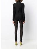 sheer zip-up jumpsuit