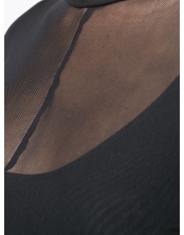 sheer zip-up jumpsuit