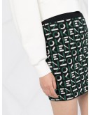 intarsia-knit logo skirt