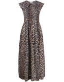 leopard-print peter pan collar dress