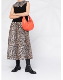 leopard-print peter pan collar dress