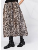 leopard-print peter pan collar dress