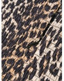 leopard-print peter pan collar dress