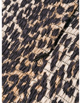 leopard-print peter pan collar dress