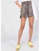 leopard print high-waisted shorts