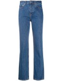straight-leg high-rise jeans