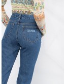 straight-leg high-rise jeans