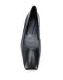 Gina snakeskin effect ballerinas 