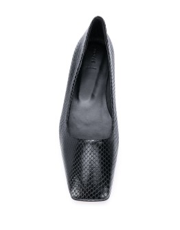 Gina snakeskin effect ballerinas 