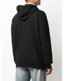 beaded distorted logo hoodie