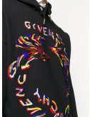 beaded distorted logo hoodie