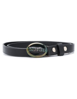 logo oval buckle belt