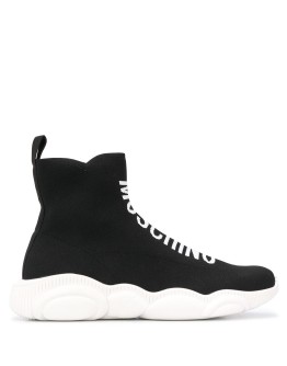 pull-on logo high-top sneakers