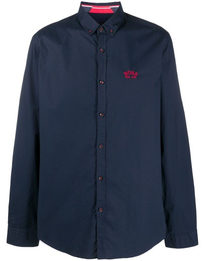 embroidered-logo shirt