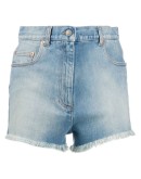 fringed denim shorts