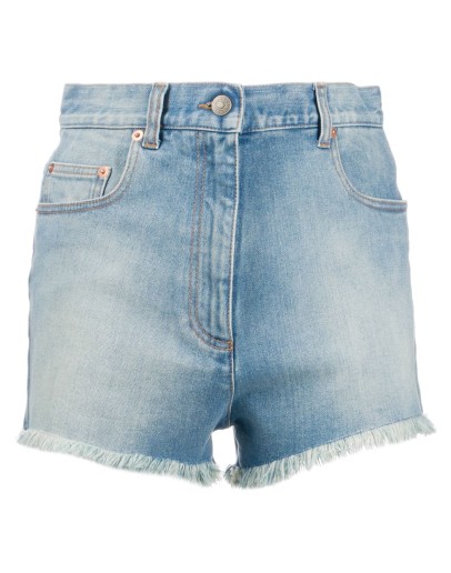 fringed denim shorts