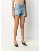 fringed denim shorts
